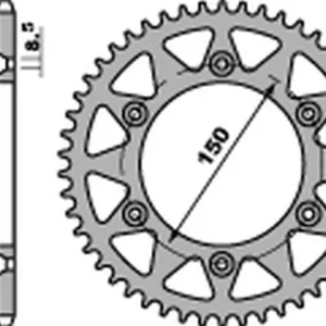 Akce PBR rozeta 899 39 C45 KTM SX/MXC/EXC 200 '98-'14, SX/EXC 150 '10-'22, EXC 125 '91-'16 (JTR897.39) (ŁAŃC. 520) (MADE IN ITALY)